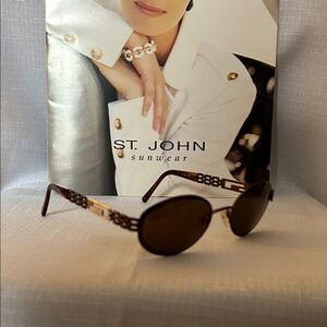St. John Sunwear Elegant Brown Sunglasses. S-522 BRN